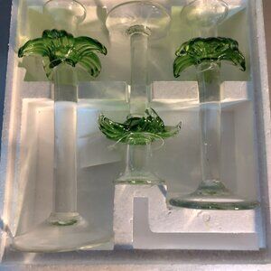 Tropical Glass Candle Holders